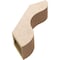 Ekena Millwork 5-inch W x 18-inch D x 18-inch H Carmel Rough Cedar Woodgrain TimberThane Knee Brace, Primed BRCUR05X18X18CARRCPR - alternate 3